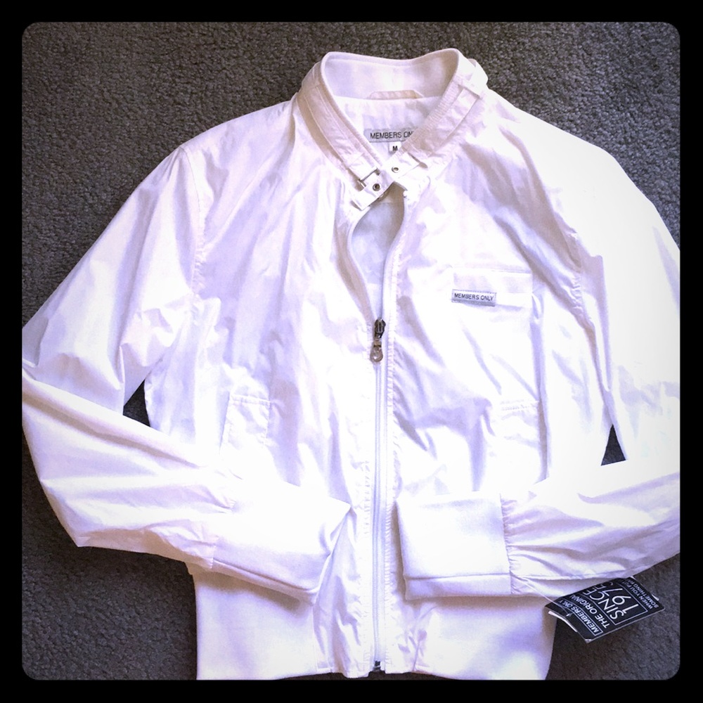 White nylon Bomber jacket